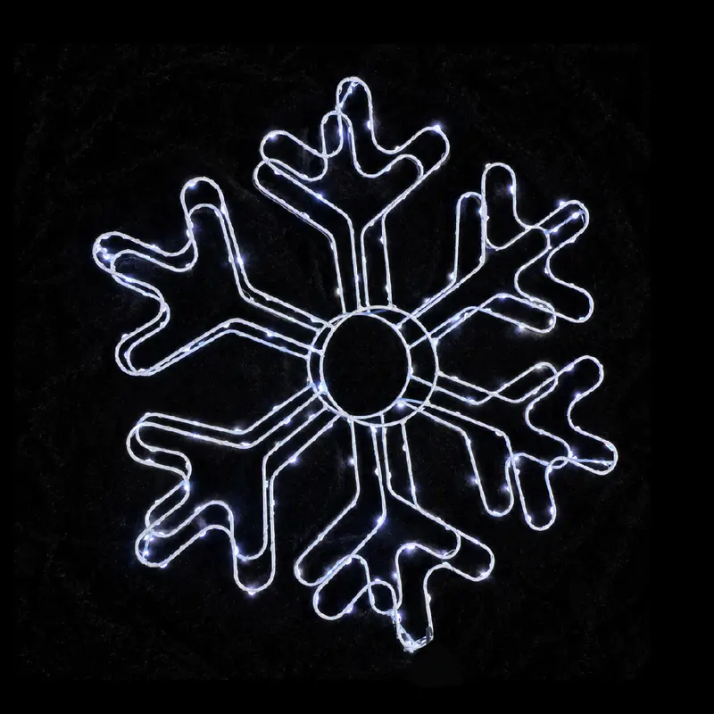 Decoración de luz colgante con contorno de copo de nieve