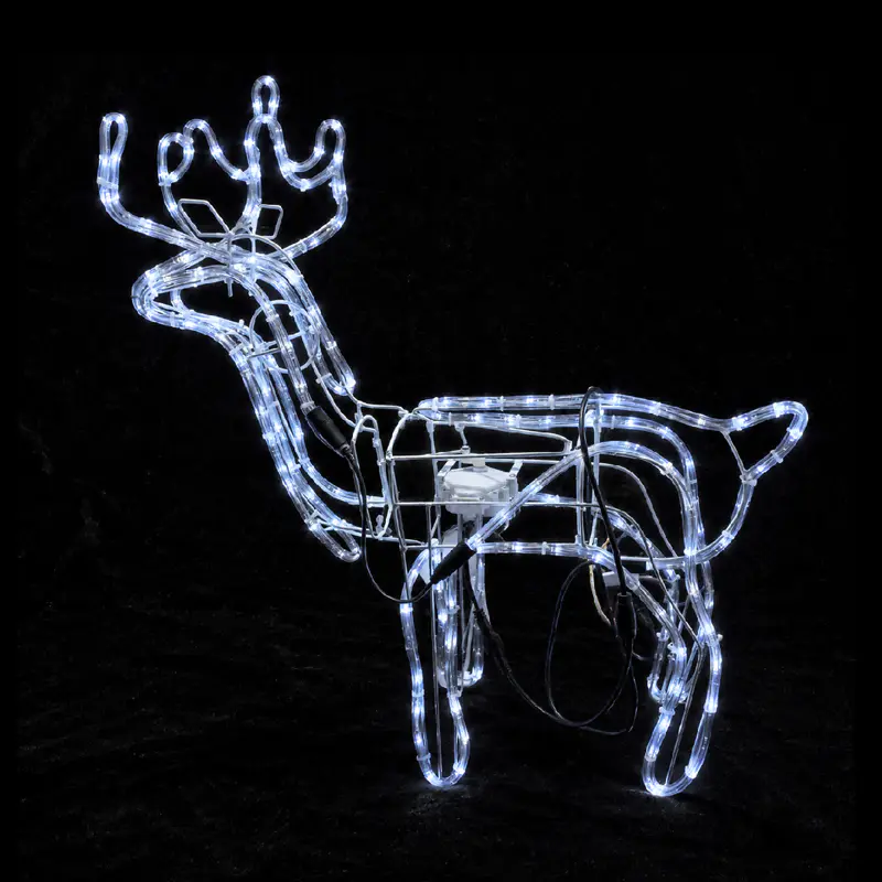 Decoración de luces de reno en 3D