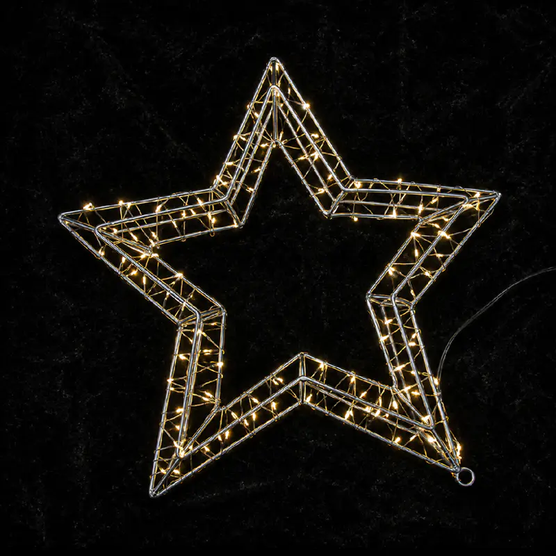 Decoración de luz colgante con estrella de cinco puntas