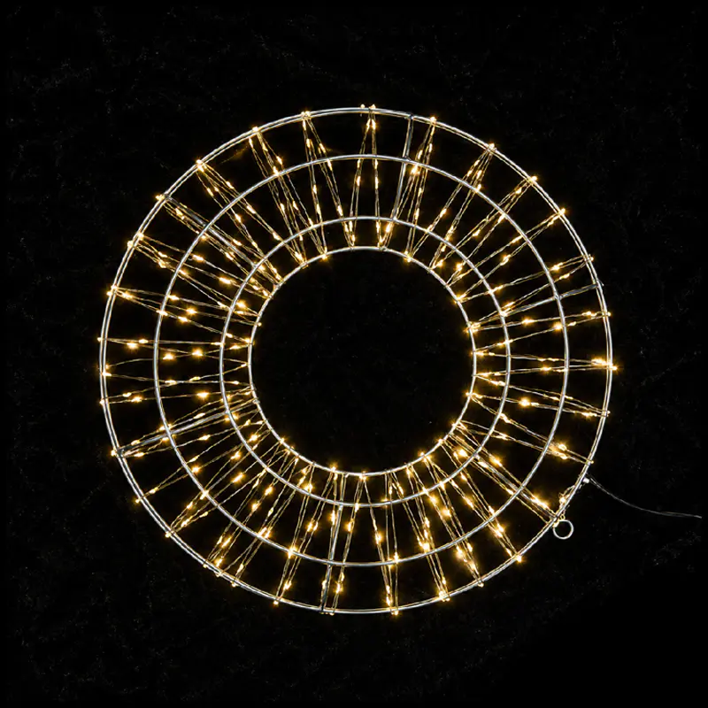 Anillo circular con luz colgante navideña