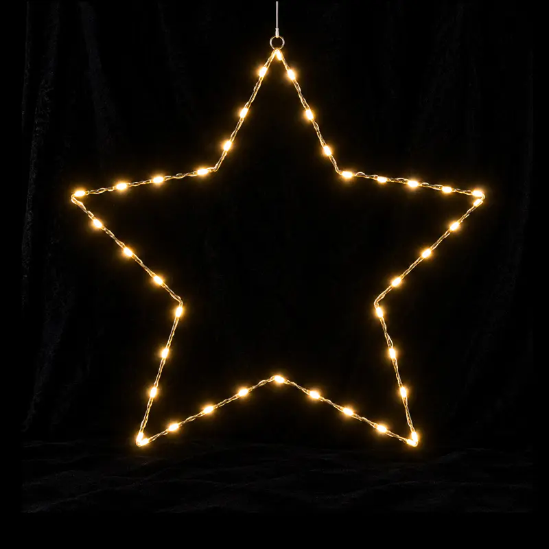 Decoración de luces navideñas de una sola estrella