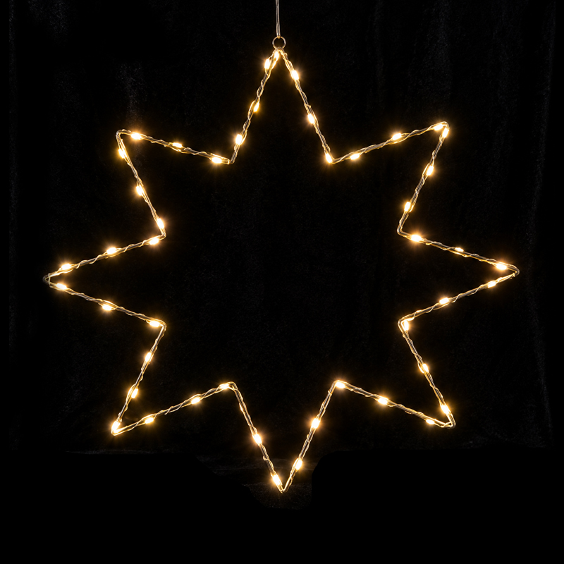 Luz colgante navideña con estrella radiante